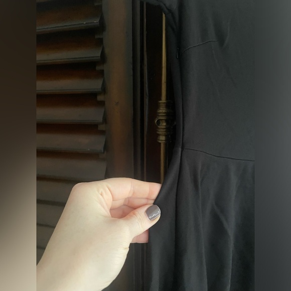 Sarin Mathews High Low Skater Girl Dress Black Small EUC - Picture 4 of 6